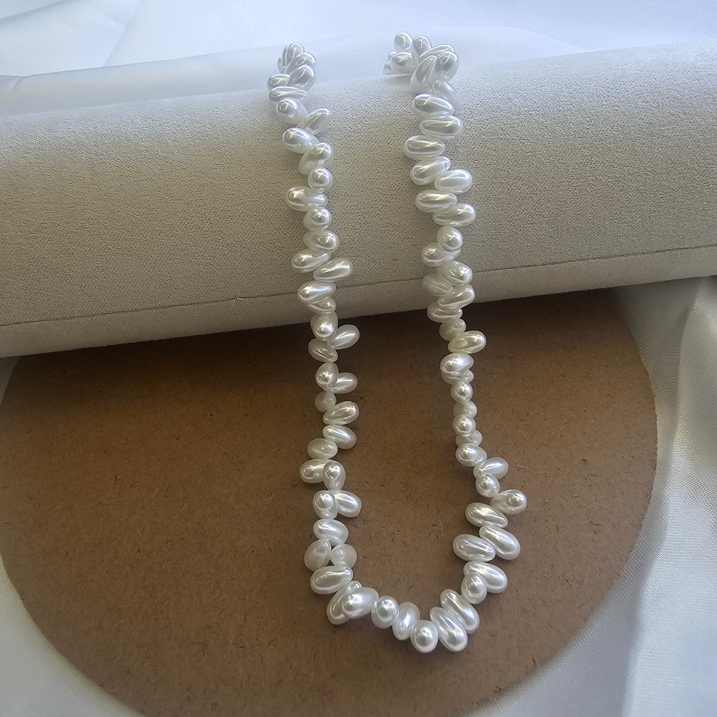 Metallic Grey Accent Necklace