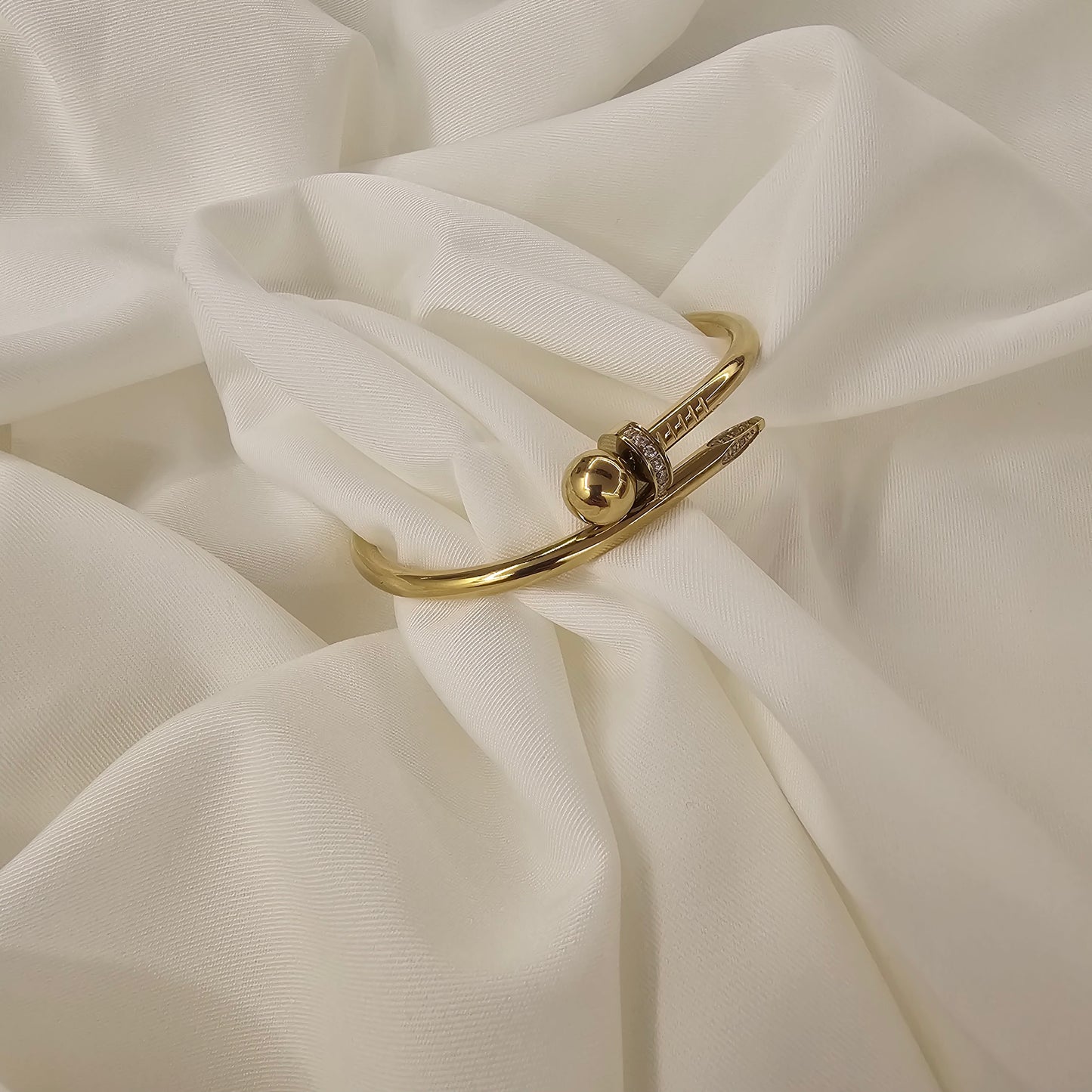 Pave Accent Nail Bracelet