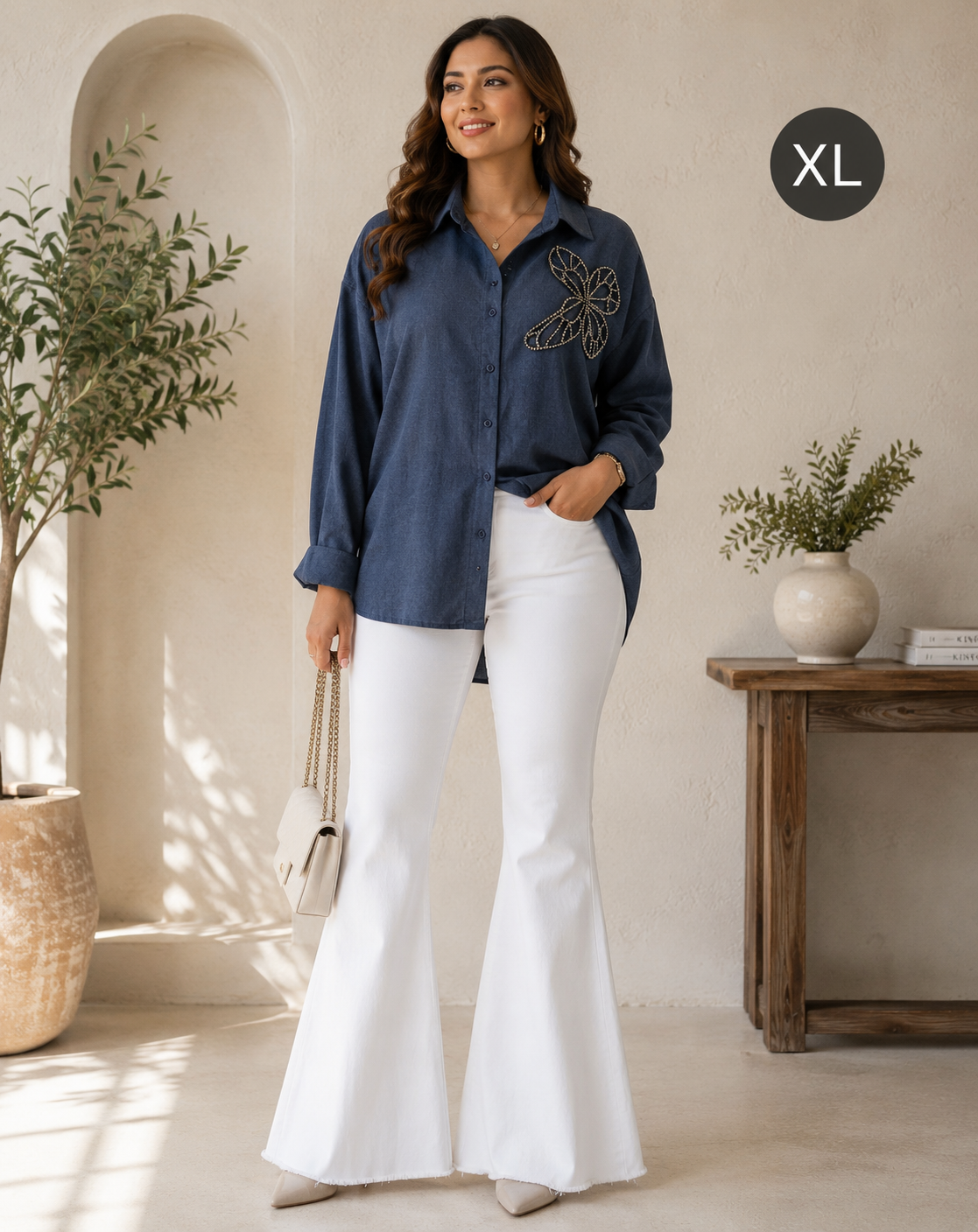 Butterfly patch Top