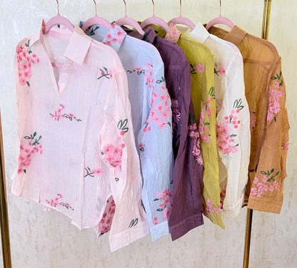 Cottan organza Top