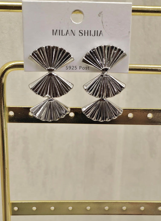 Deco Fan Drop Earrings