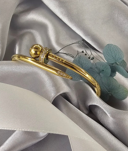 Pave Accent Nail Bracelet