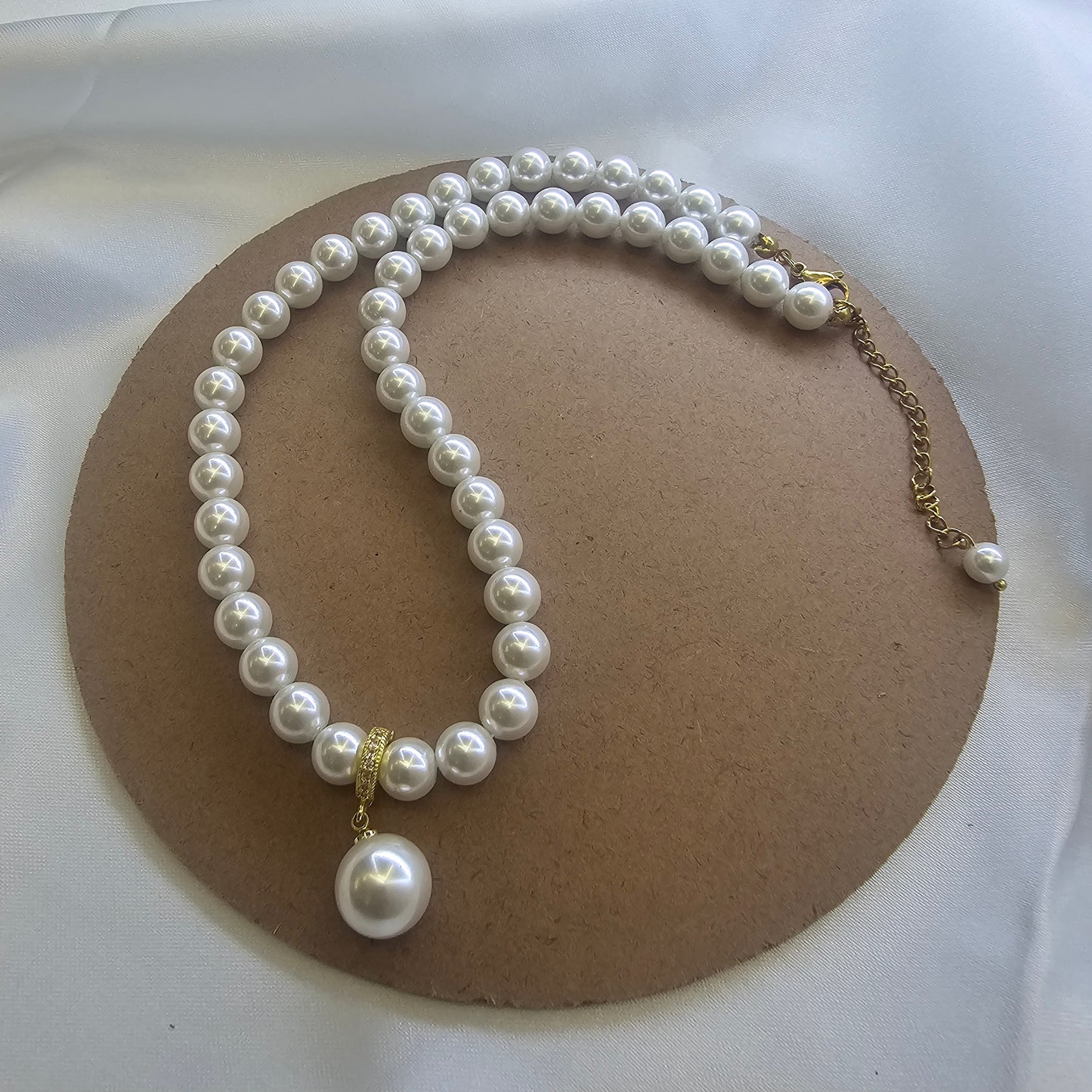 Classic Solitaire Pearl Pendant