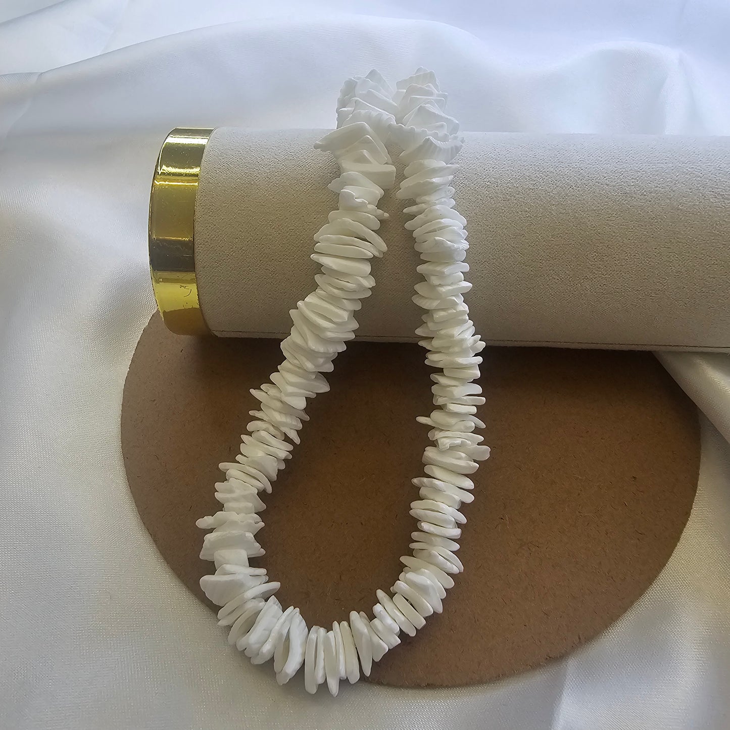 White Shell Chip Necklace