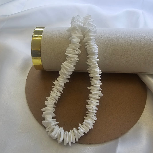 White Shell Chip Necklace