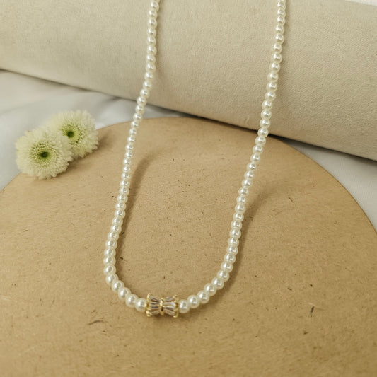 Baguette Crystal Bar Pearl