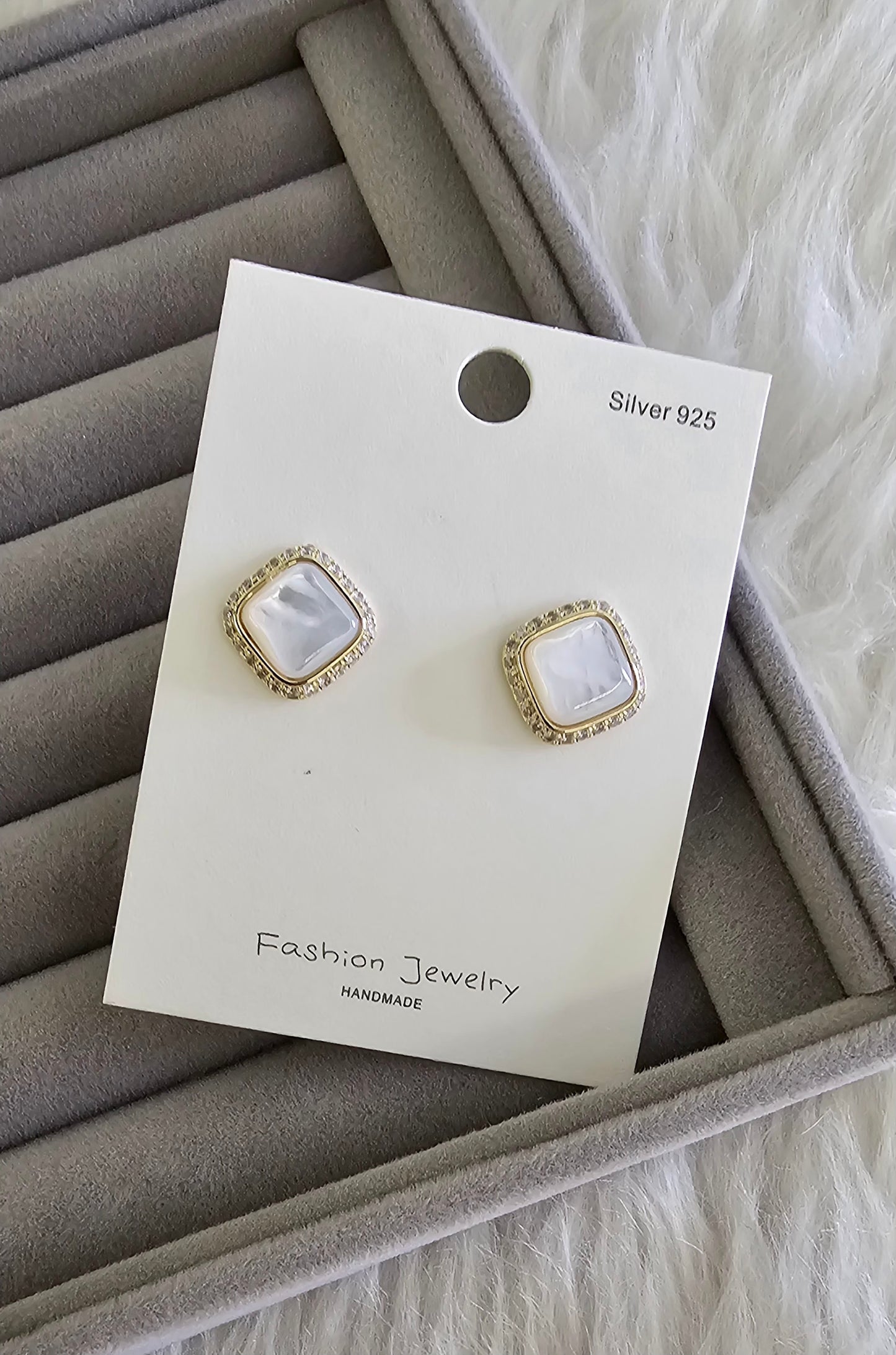 Mother of Pearl Cushion Studs