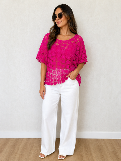 Crosia poncho Top