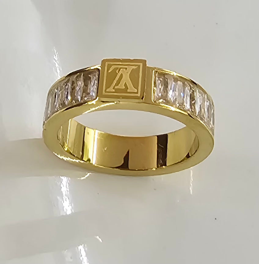 Logo Baguette Eternity Ring