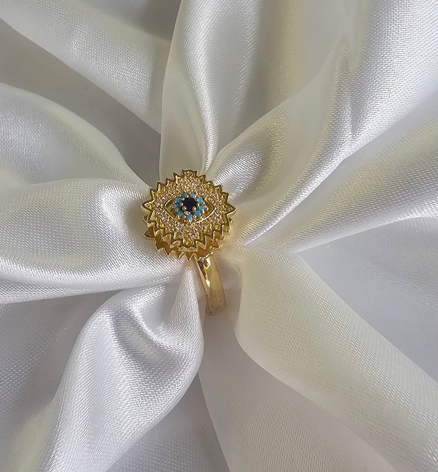 Evil Eye Sunburst Ring