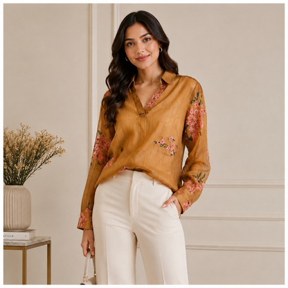 Cottan organza Top