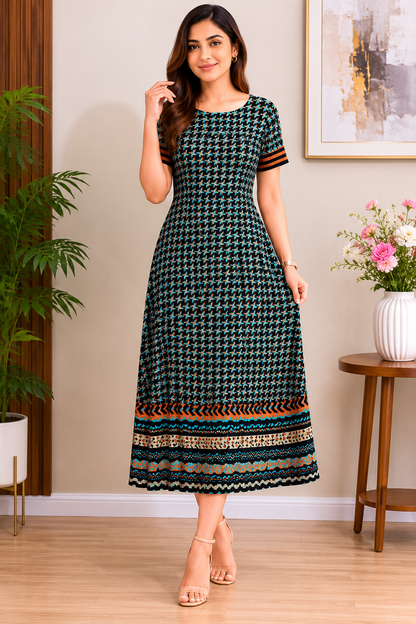 Plitted comfort dress