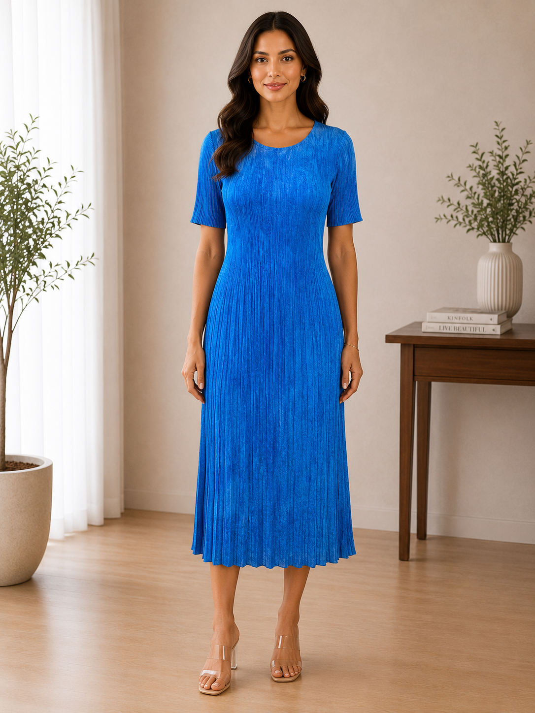 Plitted comfort dress