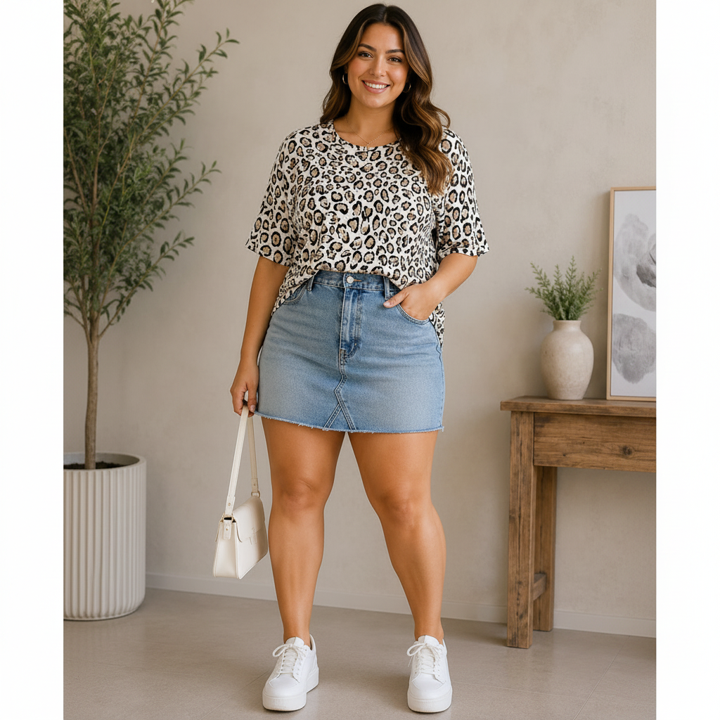 Tiger print  big size T shirt