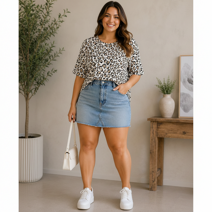 Tiger print  big size T shirt
