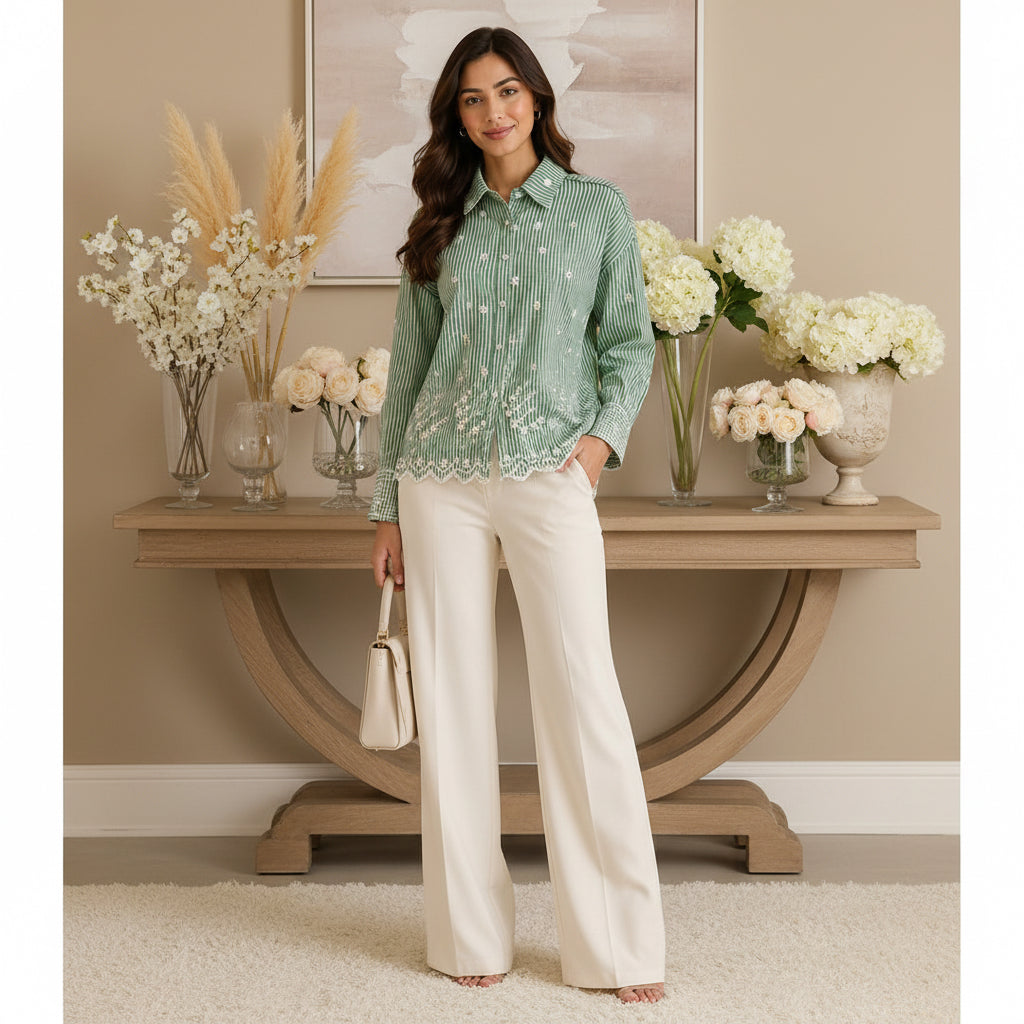Cottan embroidery Top