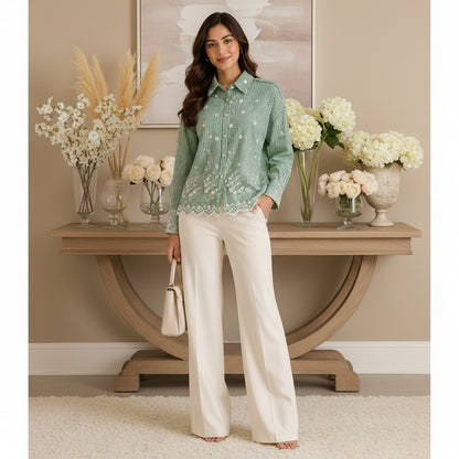 Cottan embroidery Top
