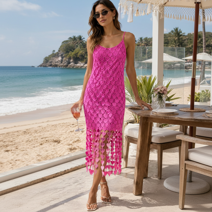Boho Beach Crochet Midi