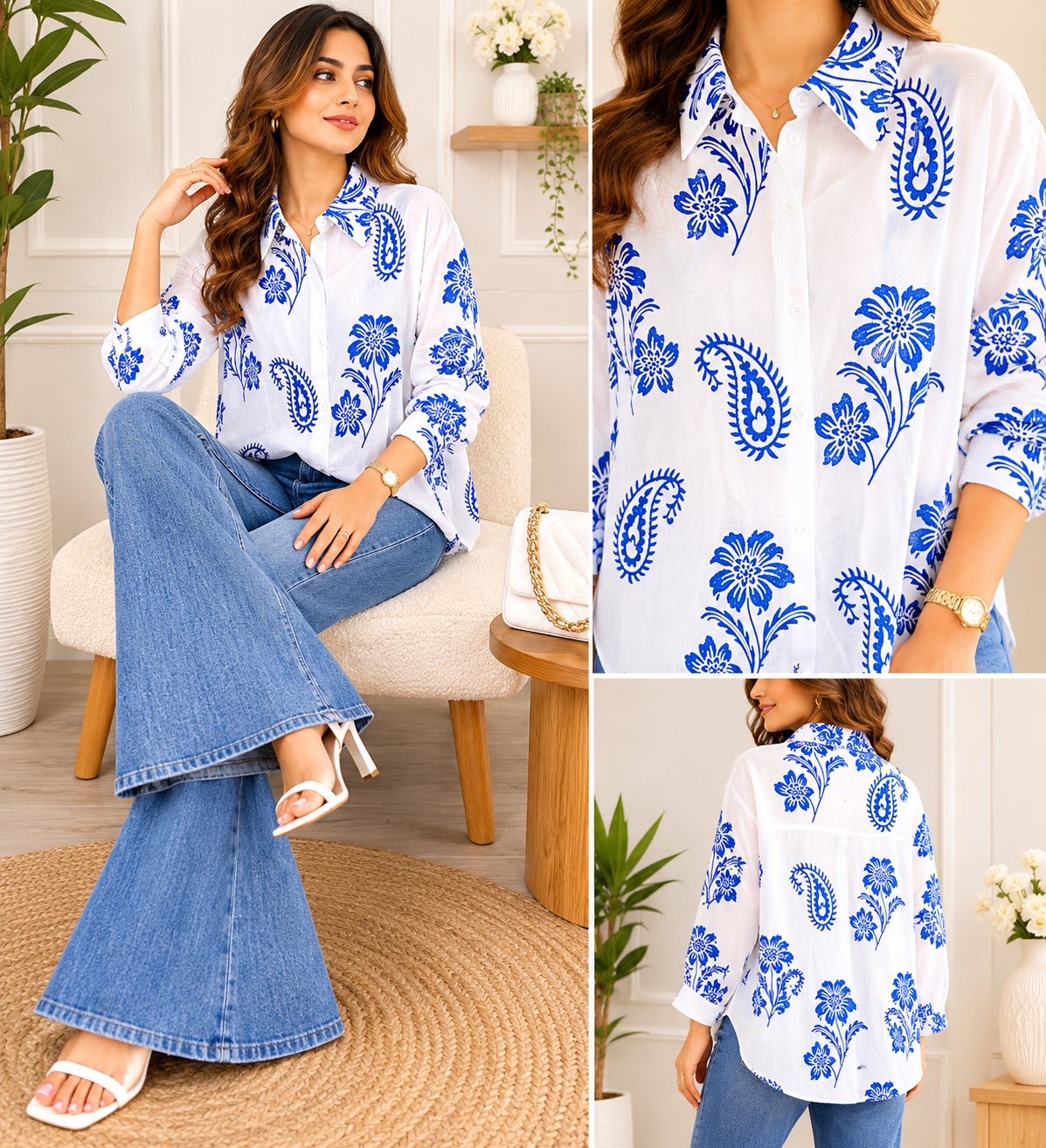 Emboss print shirt