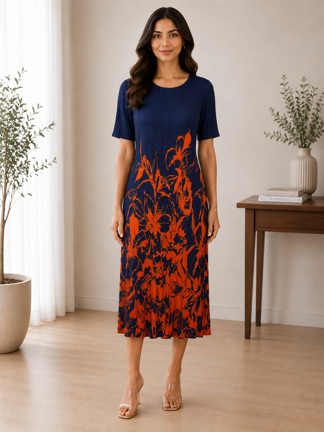 Plitted comfort dress