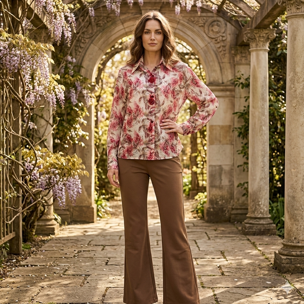 organza printed shirt