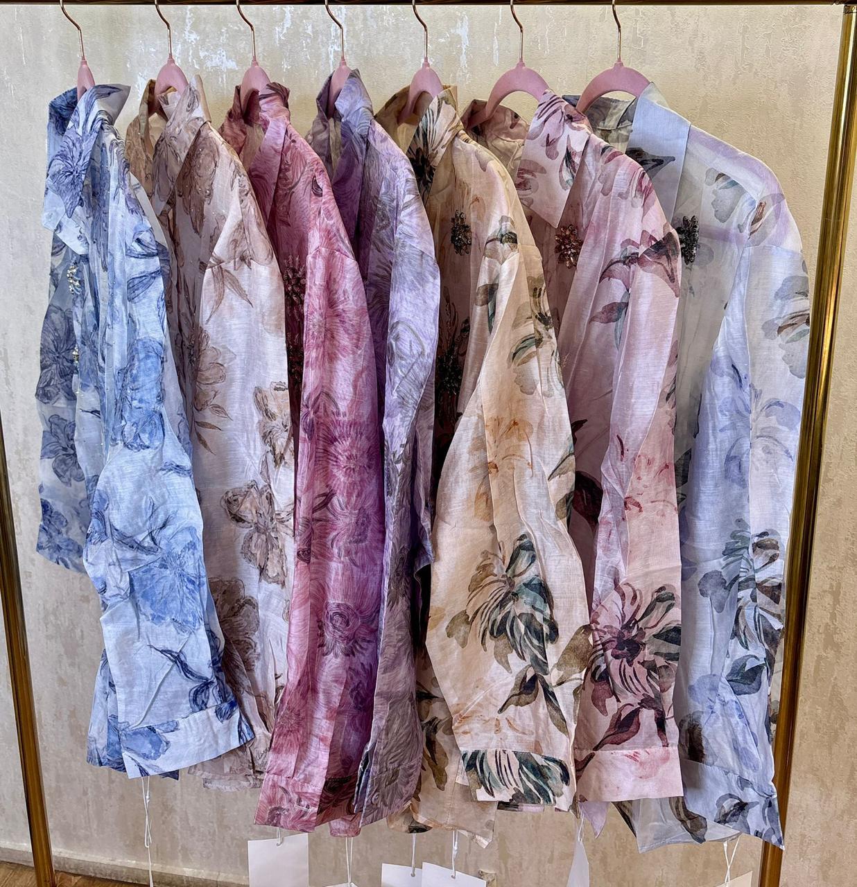 Organza printed shirt