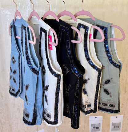 Cottan denim Waistcoat