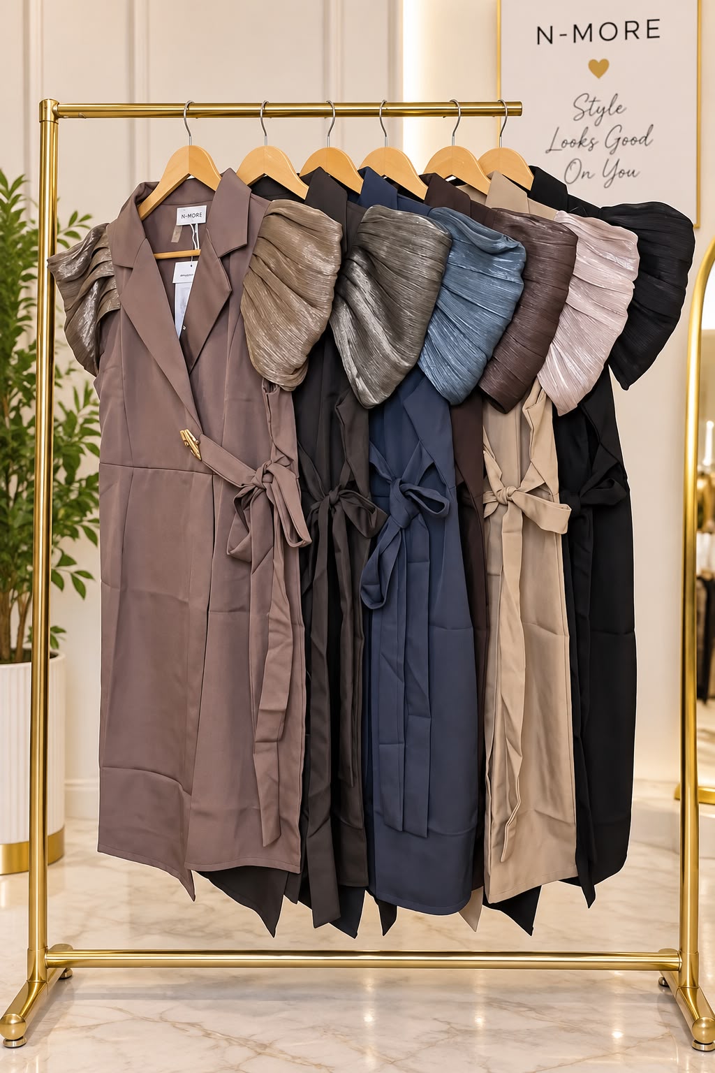 Women’s Black Blazer-Style Wrap Dress