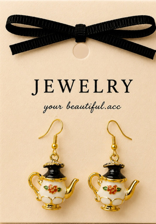 Antique teapot earring