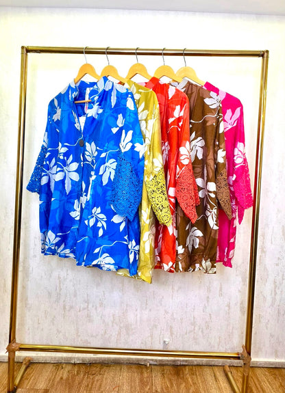 Women’s Pink Floral Printed Tops