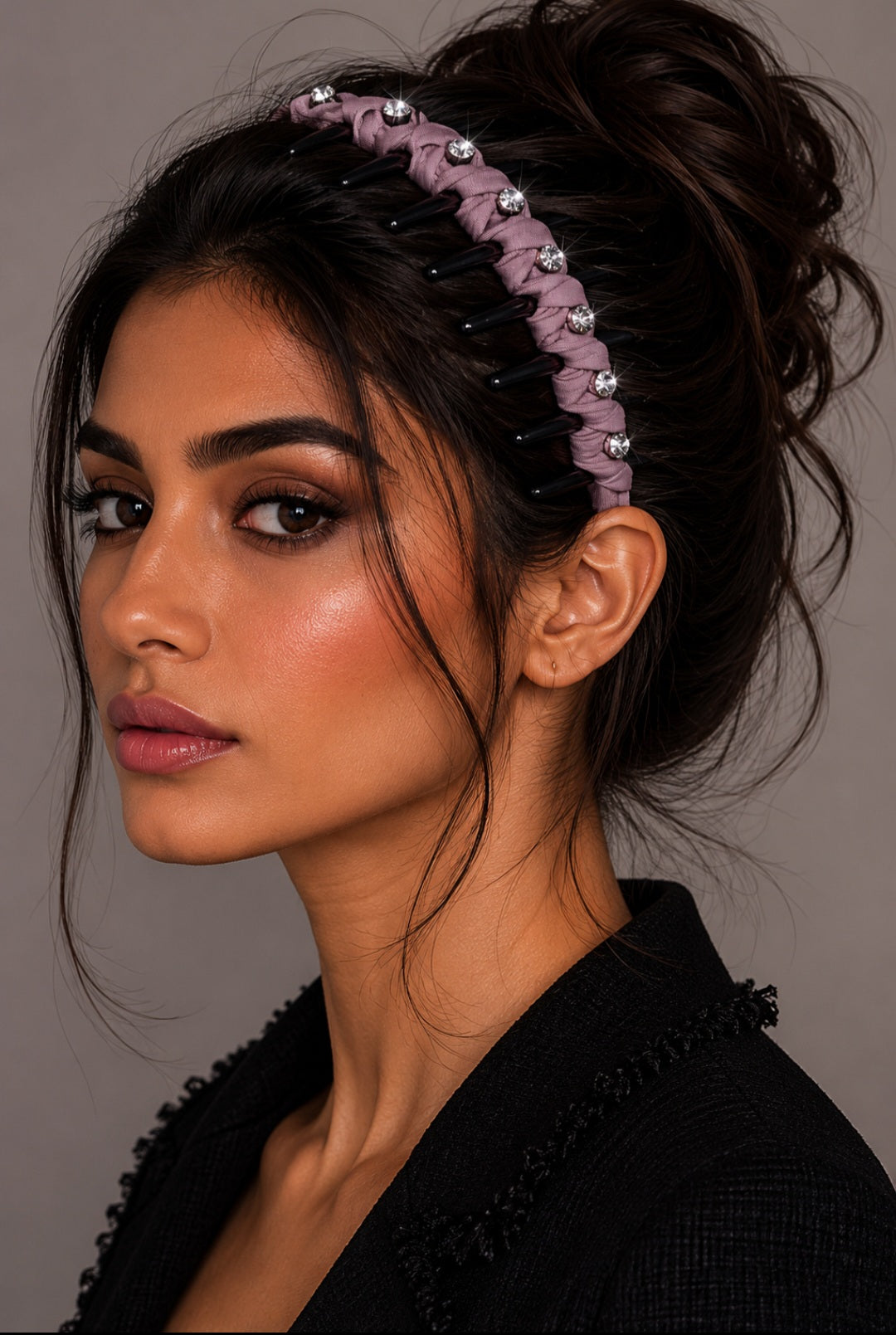 Blush crystal headband