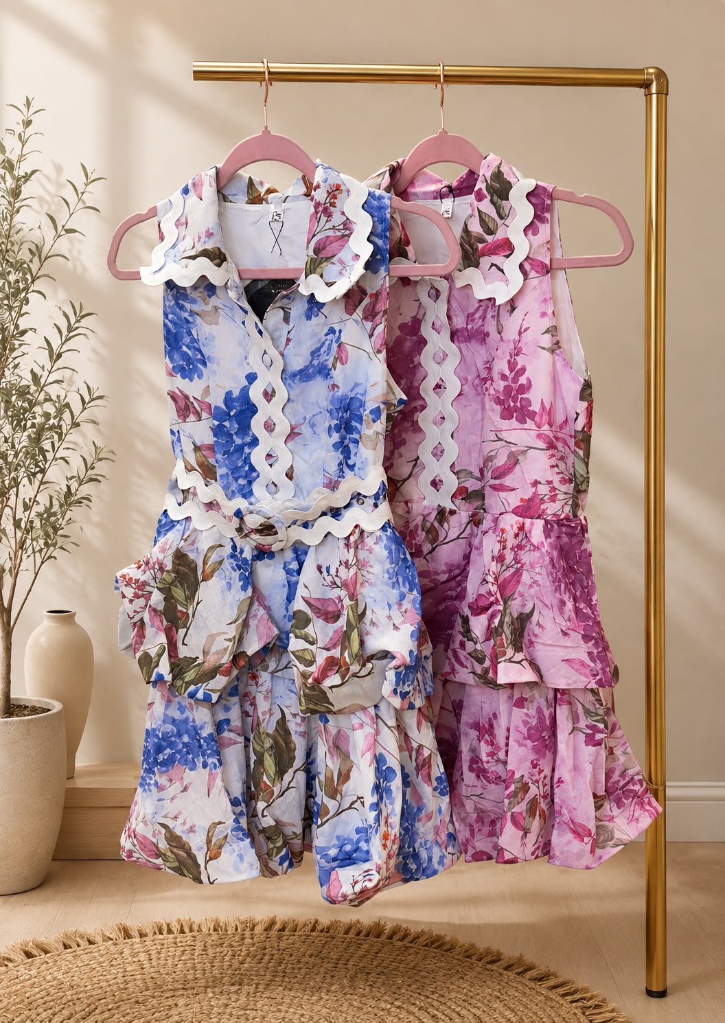 Women’s floral printed mini dress