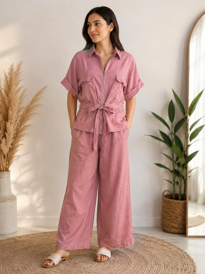Women’s Dusty Rose Pink Utility Co-Ord Set