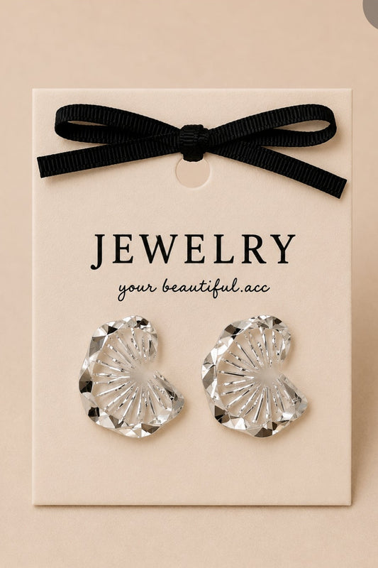 Prism heart sparkles studs